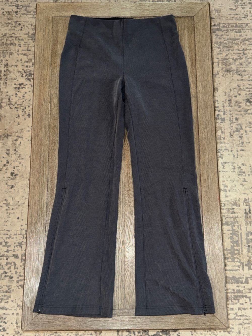Lululemon Brushed Softstreme Rib Zip Flare Pant Black
